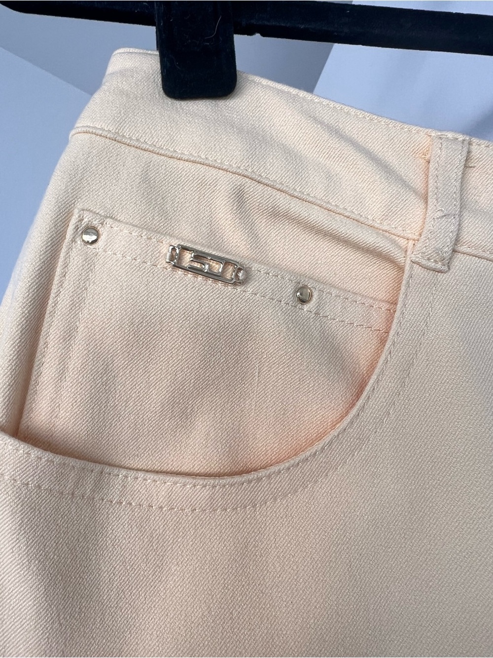 ST. John Sport by Marie Gray Butter Yellow Straight Leg Jeans Sz 4 - Picture 6 of 10
